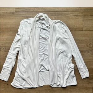 Athleta Open Front Wrap Cardigan White Medium Stretchy